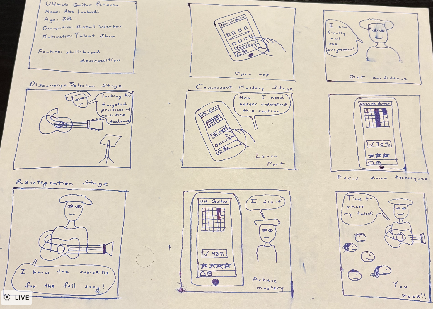 Low-fidelity sketch — early concept 3